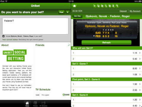 screenshot Unibet Social Betting