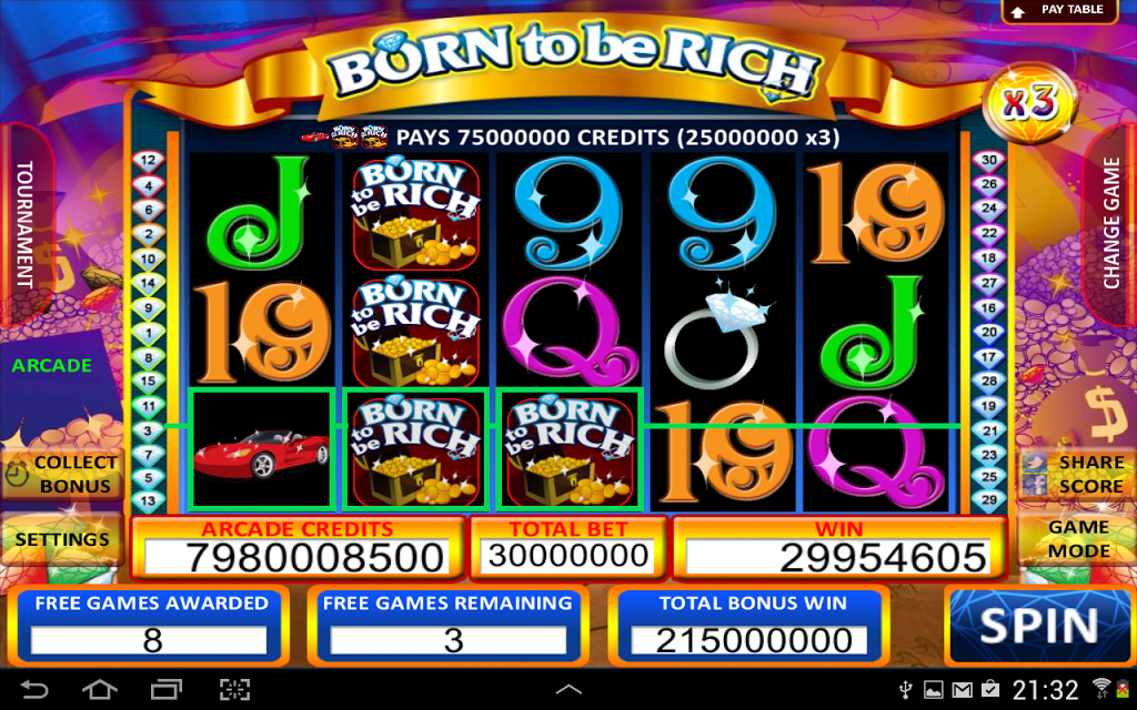 Born to be Rich Slot Machine screenshot